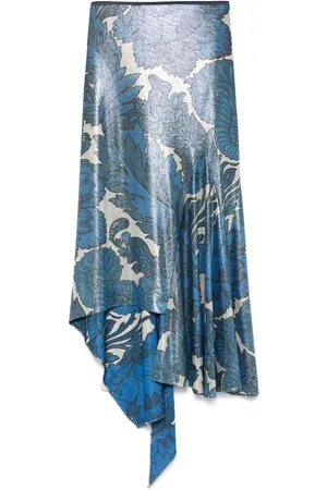 Etro Asymmetrischer Rock mit Blumen-Print