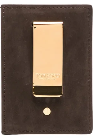 Tom Ford Kartenetui aus Nubukleder mit T-Linie