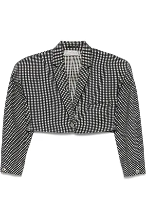 VERSACE 1980s karierte Cropped-Jacke