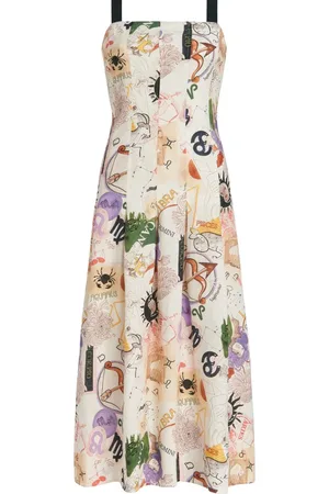 Marie Oliver Dixon Midikleid mit Illustration-Print