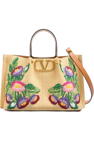 VALENTINO GARAVANI Mittelgroße Tote Bag mit Blumenstickerei
