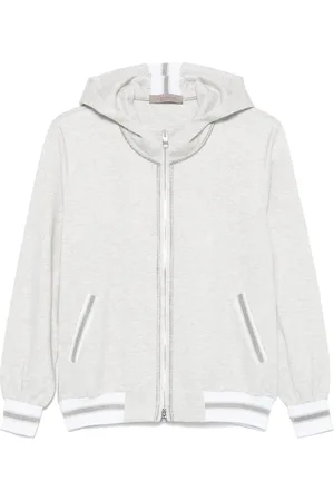 D.EXTERIOR Hoodie mit Fischgrätenmuster