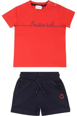 Trussardi Set aus T-Shirt und Shorts mit Logo