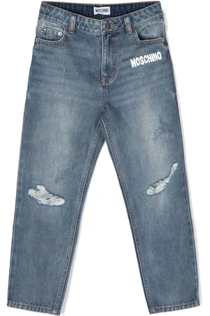 Moschino Gerade Jeans mit Logo-Print