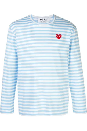 Comme des Garçons Gestreiftes Langarmshirt mit Logo