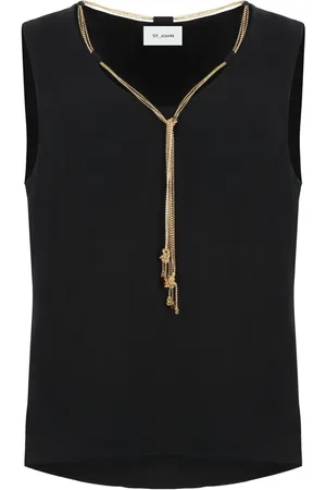 ST. JOHN Top mit Zierkette