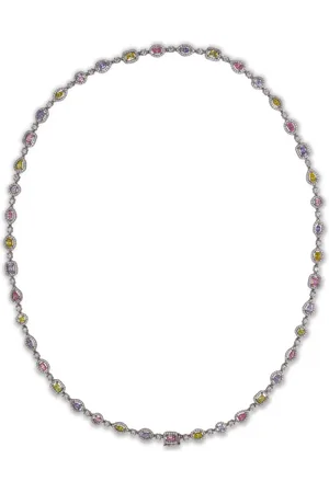 Juwelina Paris Jensen Sterlingsilber-Halskette mit Saphir