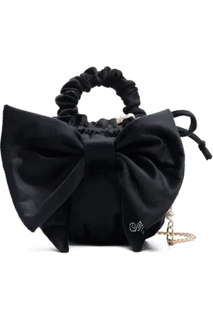 MONNALISA Schultertasche aus Samt mit Schleife