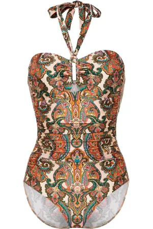 ZIMMERMANN Ottie Badeanzug mit Paisley-Print