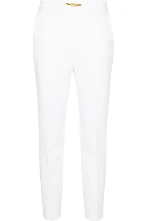 Elisabetta Franchi Tapered-Hose mit Logo-Schild