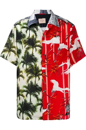 BUSCEMI Hemd mit Palmen-Print