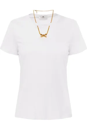 Elisabetta Franchi T-Shirt mit Halskette