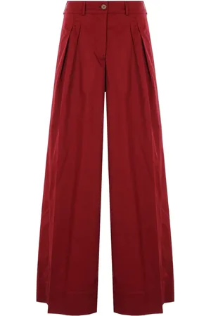 Crida Popeline-Hose mit hohem Bund