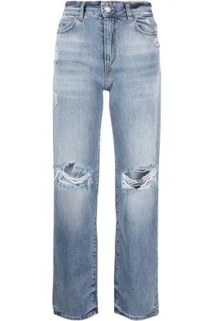 Pinko Gerade Distressed-Jeans