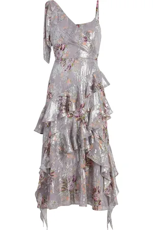 Cinq A Sept Gerüschtes Trevor Kleid mit Blumen-Print