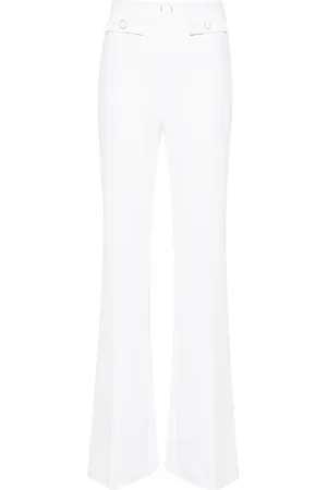 Elisabetta Franchi Ausgestellte Krepphose mit Logo-Schild