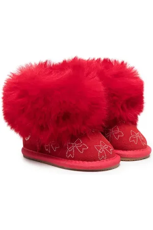 MONNALISA Wildlederstiefel mit Pelzbesatz