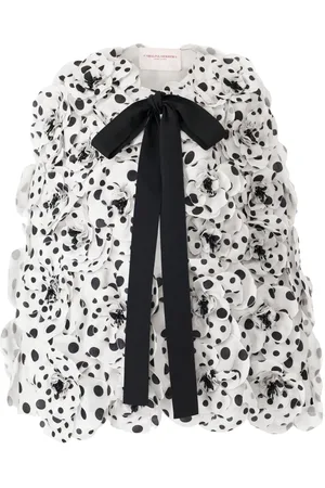 Carolina Herrera Rosette Cape mit Polka Dots