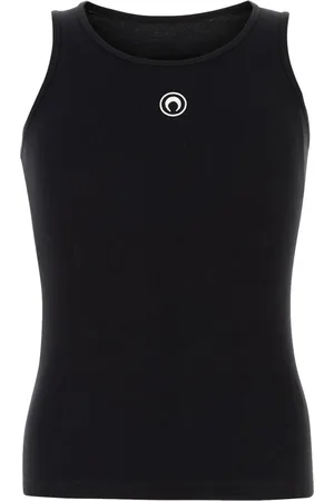 Marine Serre Geripptes Moon Logo Trägershirt