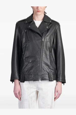 SALVATORE SANTORO Klassische Lederjacke