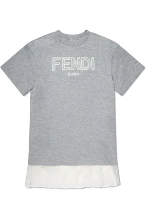 Fendi T-Shirtkleid mit Logo-Stickerei