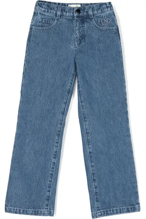 Fendi Gerade Jeans mit Logo-Stickerei