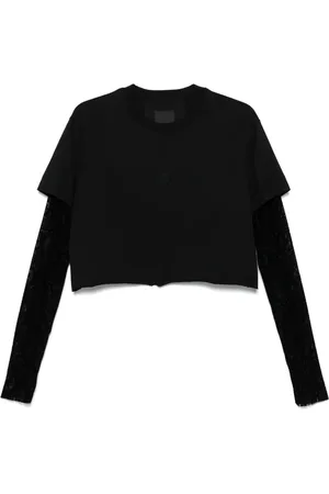 Givenchy Cropped-T-Shirt im Layering-Look