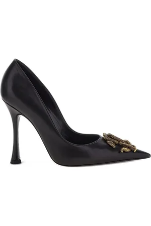 Roberto Cavalli Mirror Snake Pumps