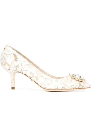 Dolce & Gabbana Lace Rainbow Pumps mit Brosche 60mm