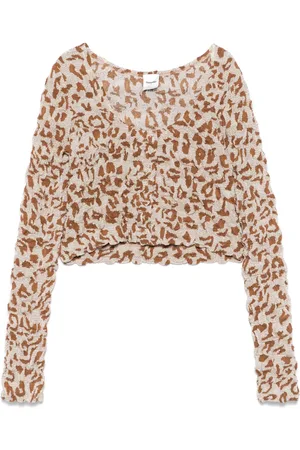Nanushka Cropped-Top mit grafischem Print