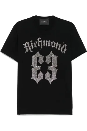 John Richmond T-Shirt mit Kristall-Logo