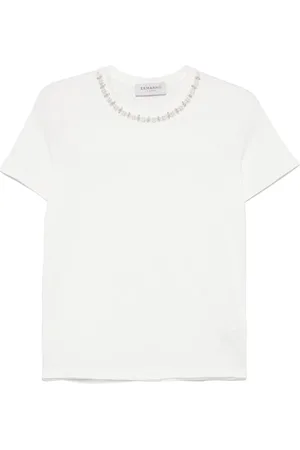 Ermanno Firenze T-Shirt mit Kristallen