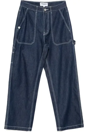 Chocoolate Workwear-Jeans mit weitem Bein