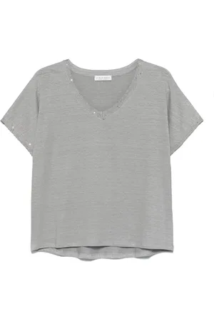 LE TRICOT PERUGIA T-Shirt mit Paillettenbesatz