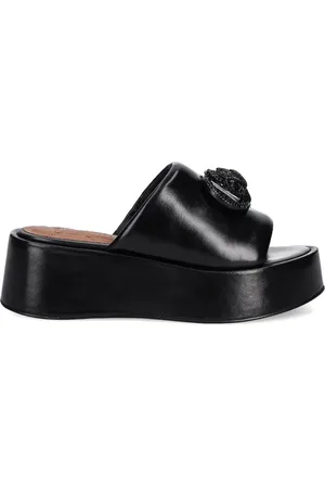 Kurt Geiger Leather platform slides