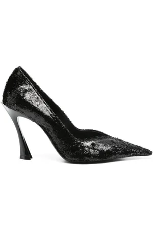 MUGLER Pumps mit Glitter-Absatz 95mm