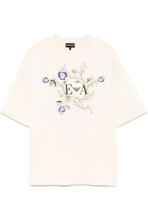 Emporio Armani T-Shirt mit Logo-Stickerei