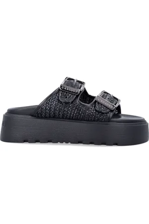 Casadei Karierte Birkly Plateau-Sandalen
