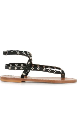 K jacques Flache Sandalen mit Nieten