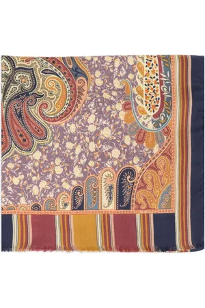 Etro Ausgefranster Schal mit Print