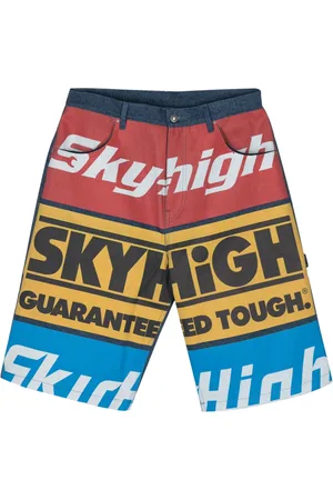 Sky High Farm Jeans-Shorts mit Logo-Print
