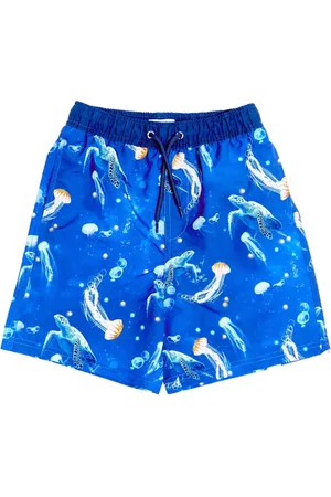 SOLISWIM KIDS Badeshorts mit Schildkröten-Print