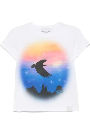 Stella McCartney T-Shirt mit Vogel-Print