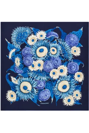 Salvatore Ferragamo Schal aus Seide mit Sonnenblumen-Print