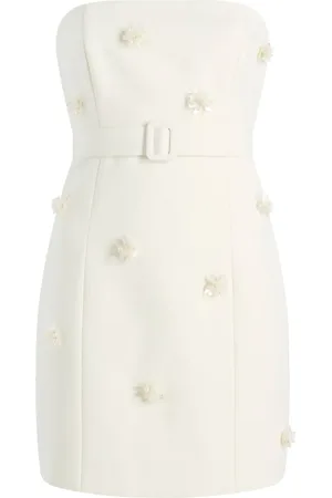 Cinq A Sept Schulterfreies Minikleid mit Blumenverzierung