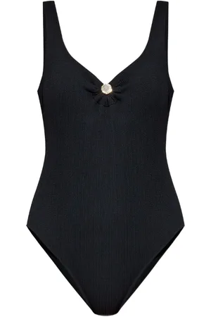 Emporio Armani Badeanzug mit Logo-Applikation