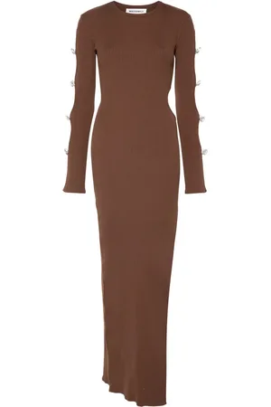 Mach & Mach Maxikleid mit Cut-Out