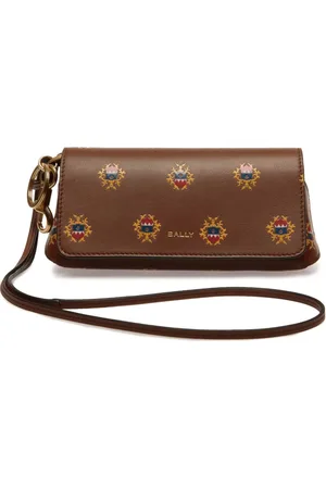 Bally Brillenetui mit Wappen-Print