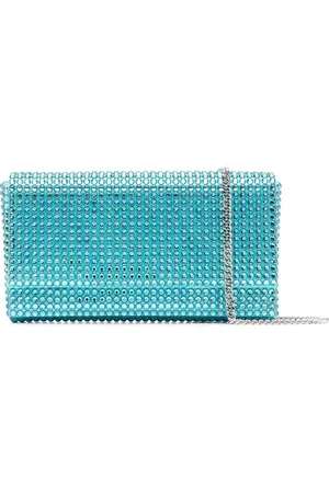 Amina Muaddi Superamina Paloma Clutch mit Kristallen