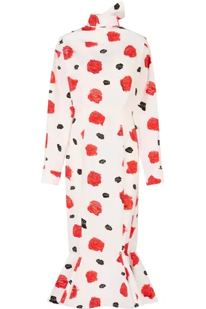 Marni Midikleid mit Rosen-Print